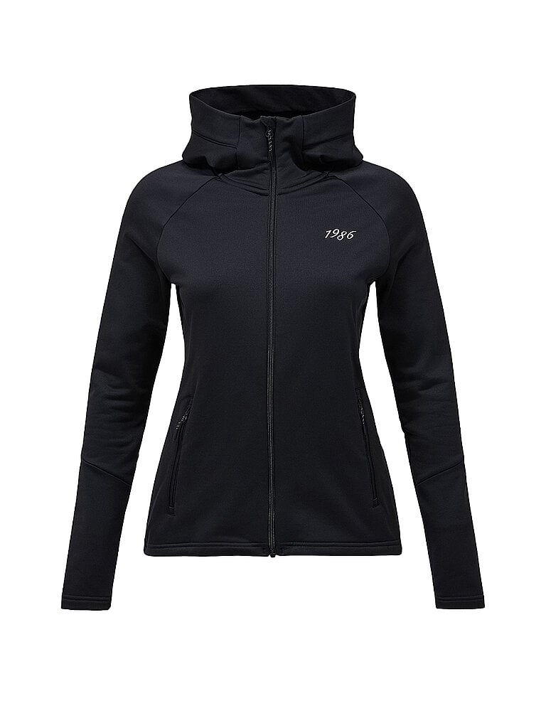 PEAK PERFORMANCE Damen Kapuzenpullover Rider Zip Hood schwarz | M